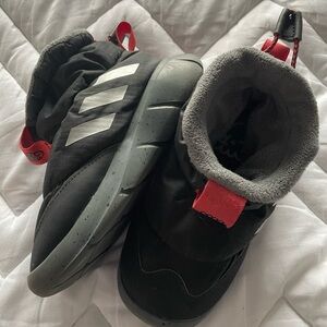Adidas Kids Black and Red Shoes